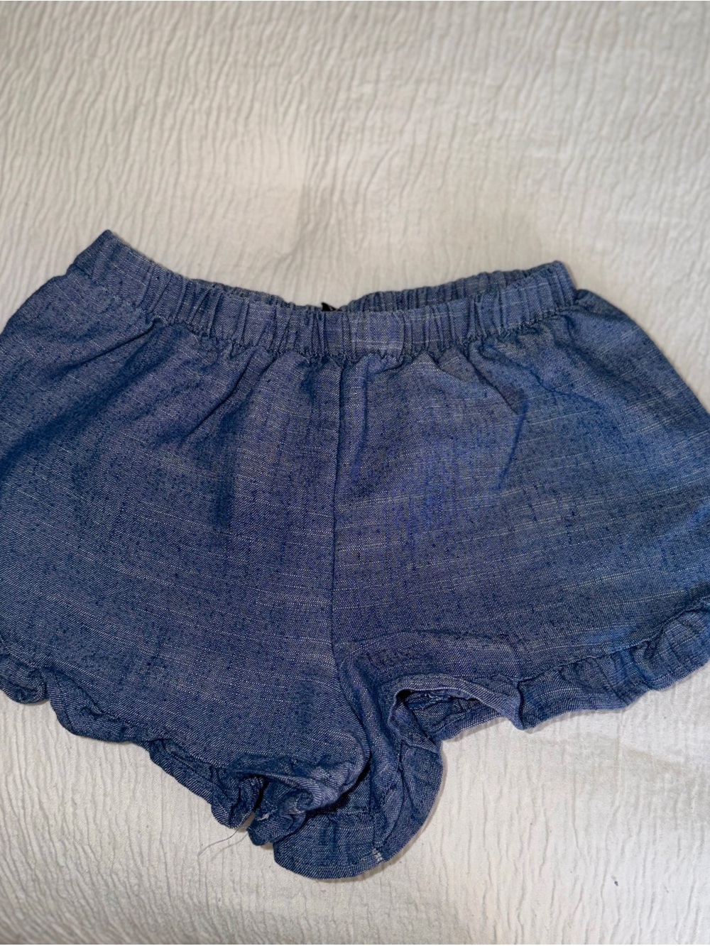 art class Blue Ruffle Hem High-Waist Shorts